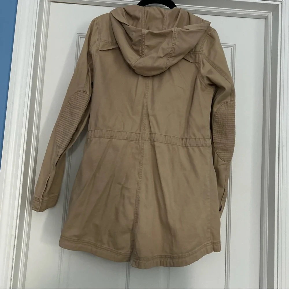 Mossimo Supply Co women’s medium tan cotton lightweight spring jacket longline